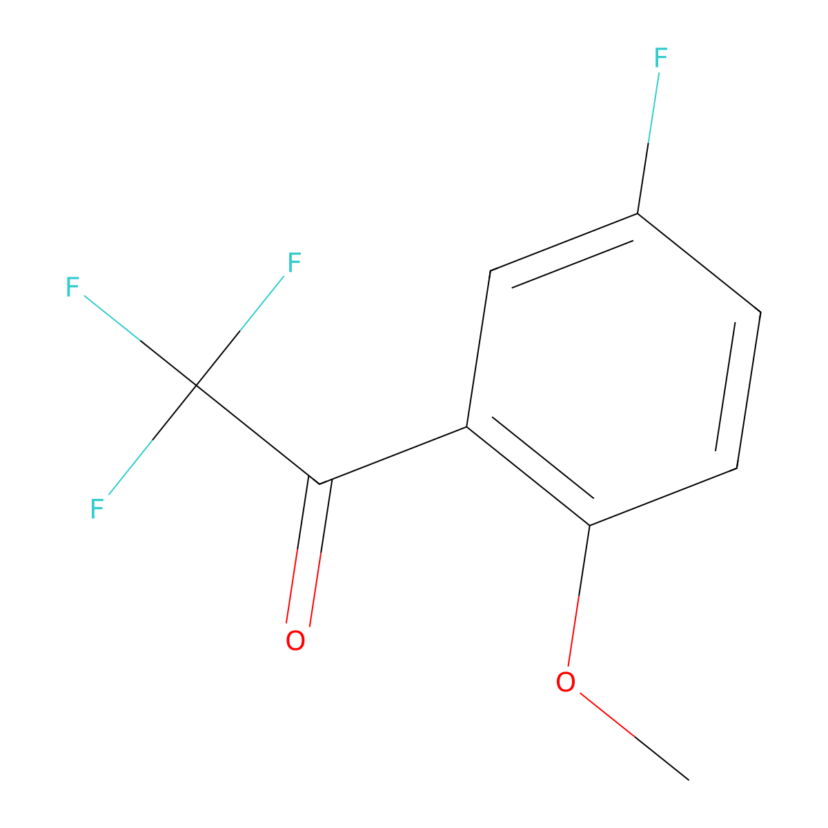2,2,2-Trifluoro-1-(5-fluoro-2-methoxyphenyl)ethanone molecular structure, CAS 1256467-37-4