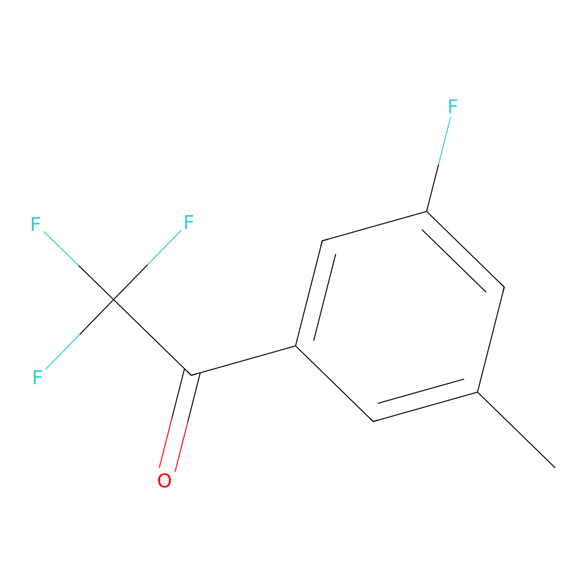 2,2,2-Trifluoro-1-(3-fluoro-5-methylphenyl)ethanone molecular structure, CAS 1256467-44-3