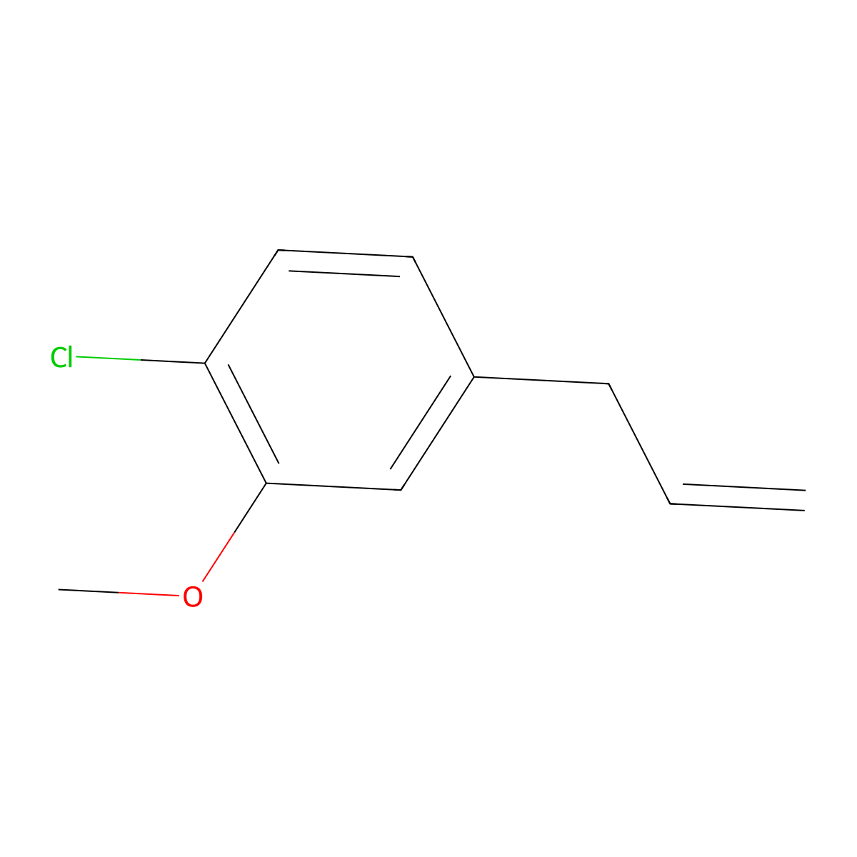 4-Allyl-1-chloro-2-methoxybenzene molecular structure, CAS 1256467-57-8