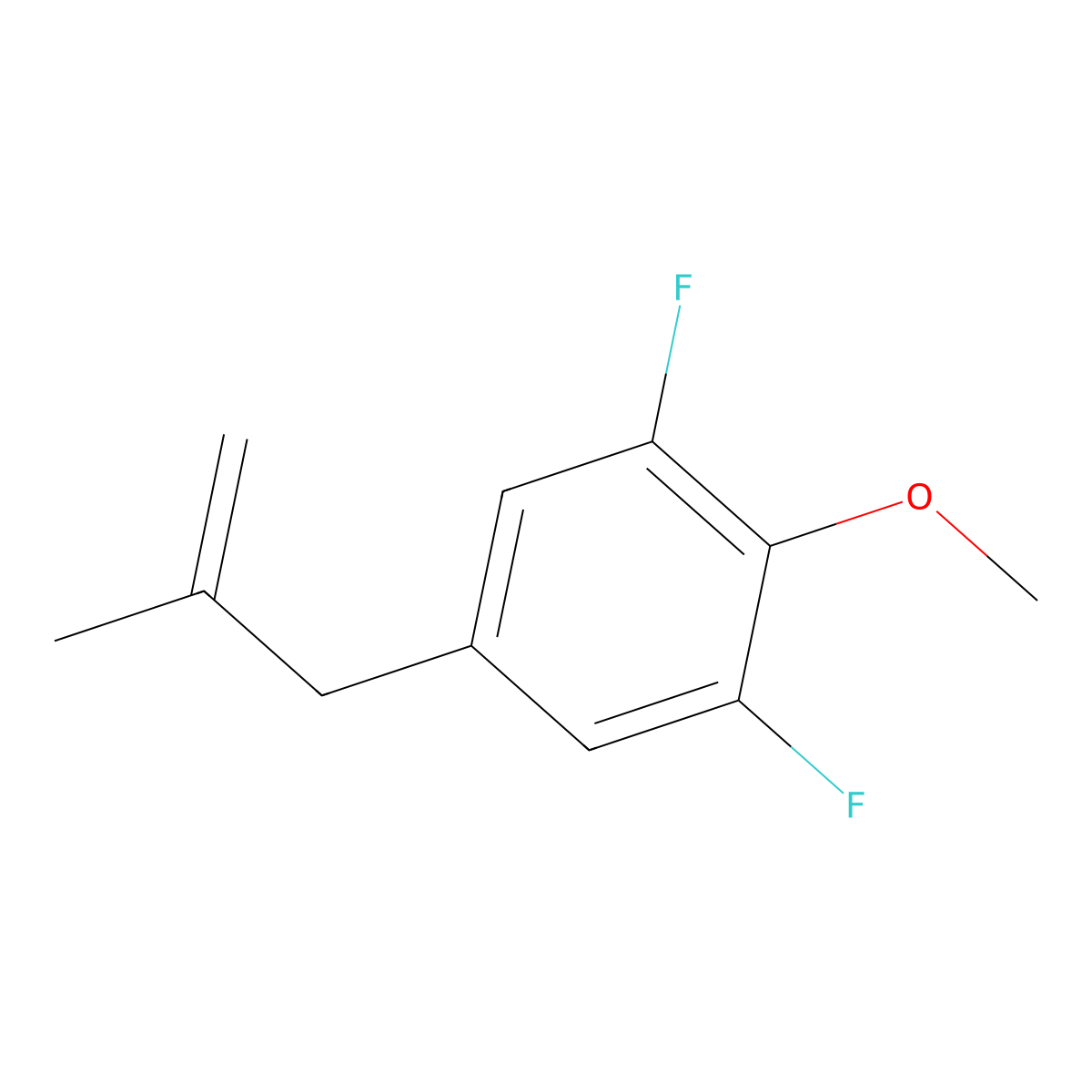 1,3-Difluoro-2-methoxy-5-(2-methylallyl)benzene molecular structure, CAS 1256468-00-4