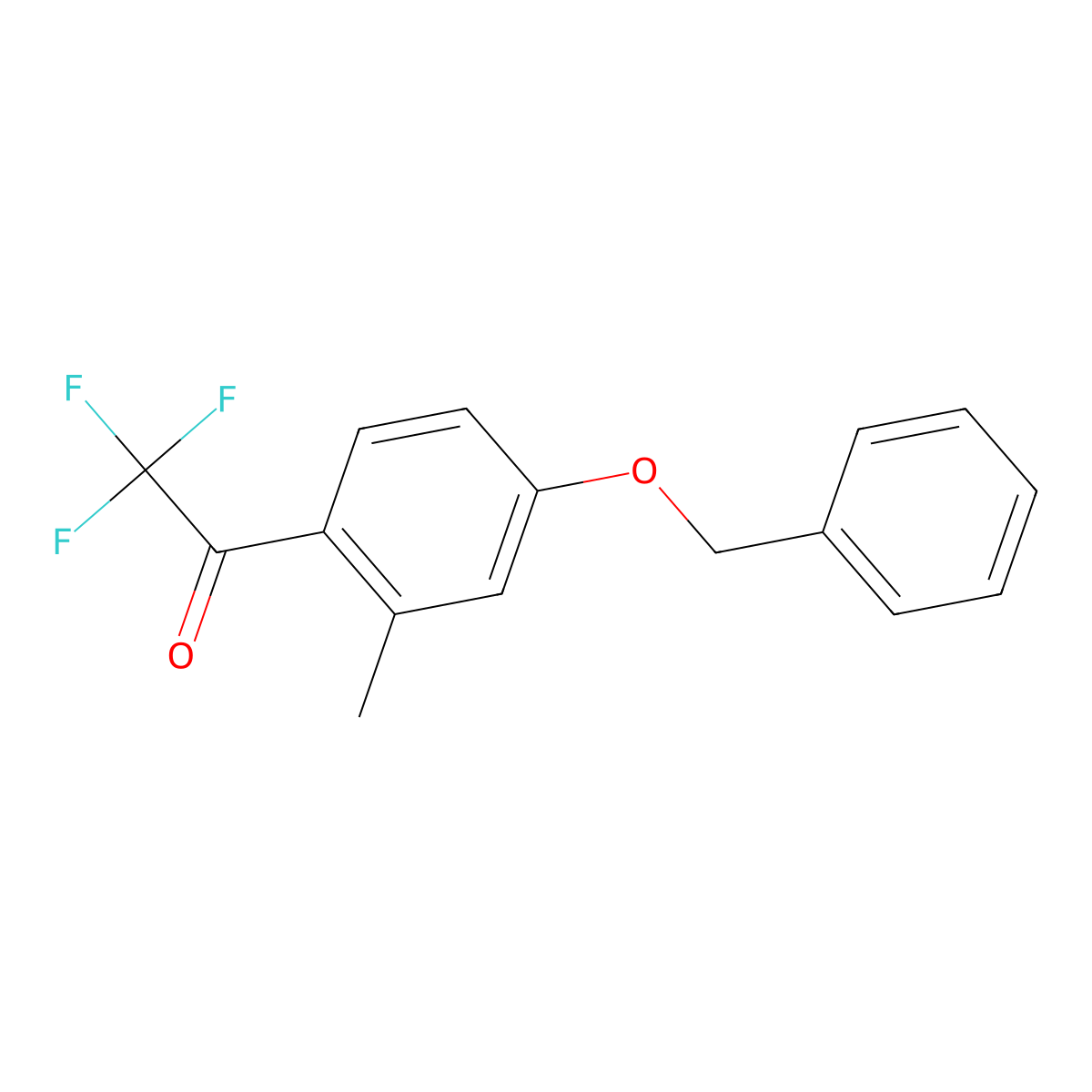 1-(4-(Benzyloxy)-2-methylphenyl)-2,2,2-trifluoroethanone molecular structure, CAS 1256468-19-5