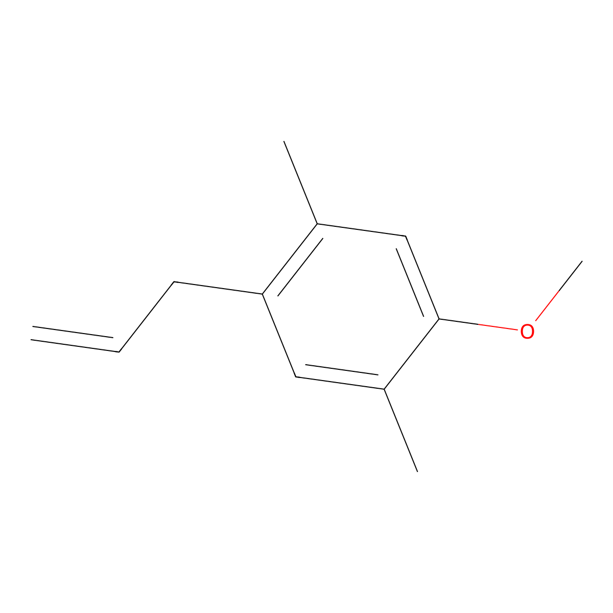 1-Allyl-4-methoxy-2,5-dimethylbenzene molecular structure, CAS 1256468-25-3