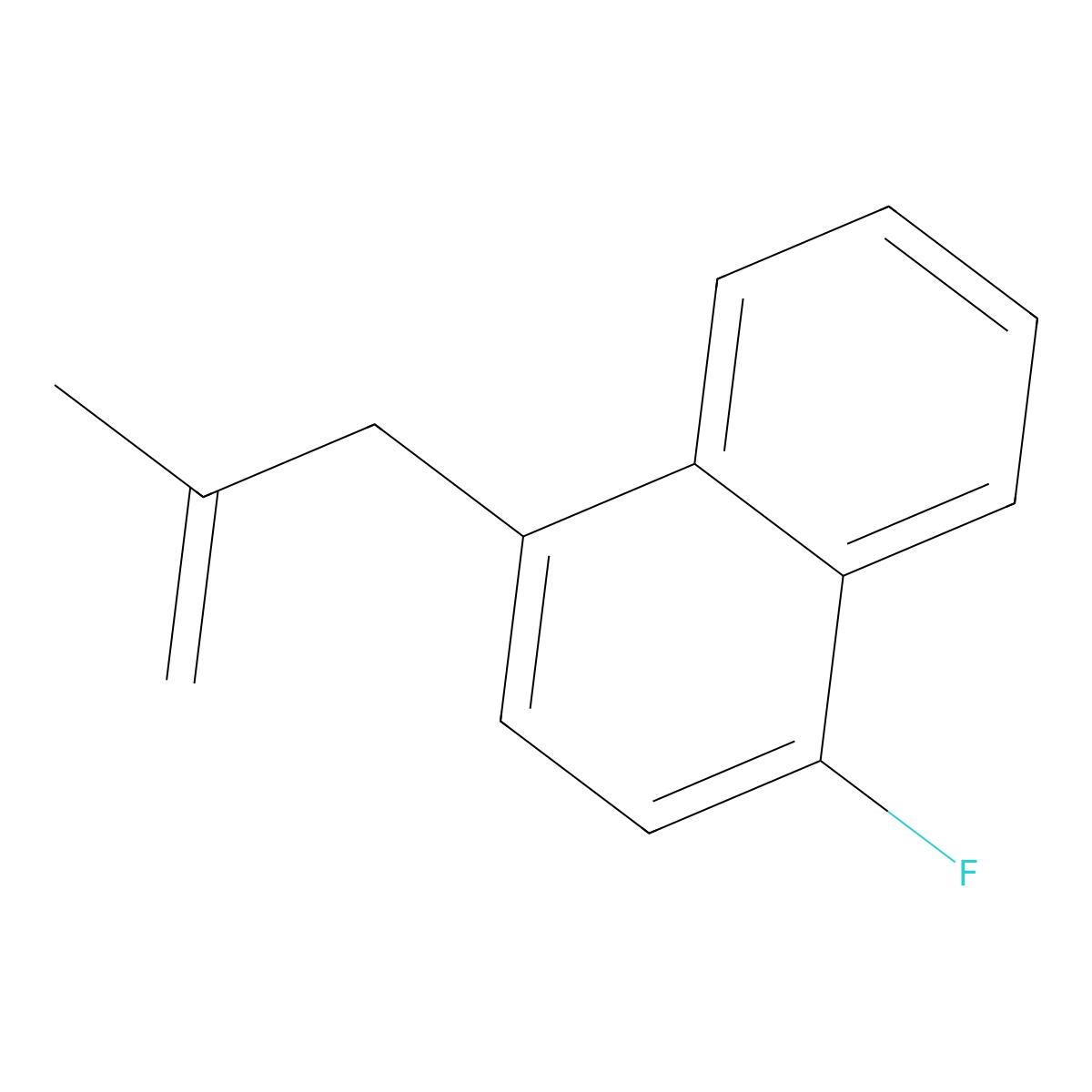 3-(4-Fluoro-1-naphthyl)-2-methyl-1-propene molecular structure, CAS 1256468-26-4