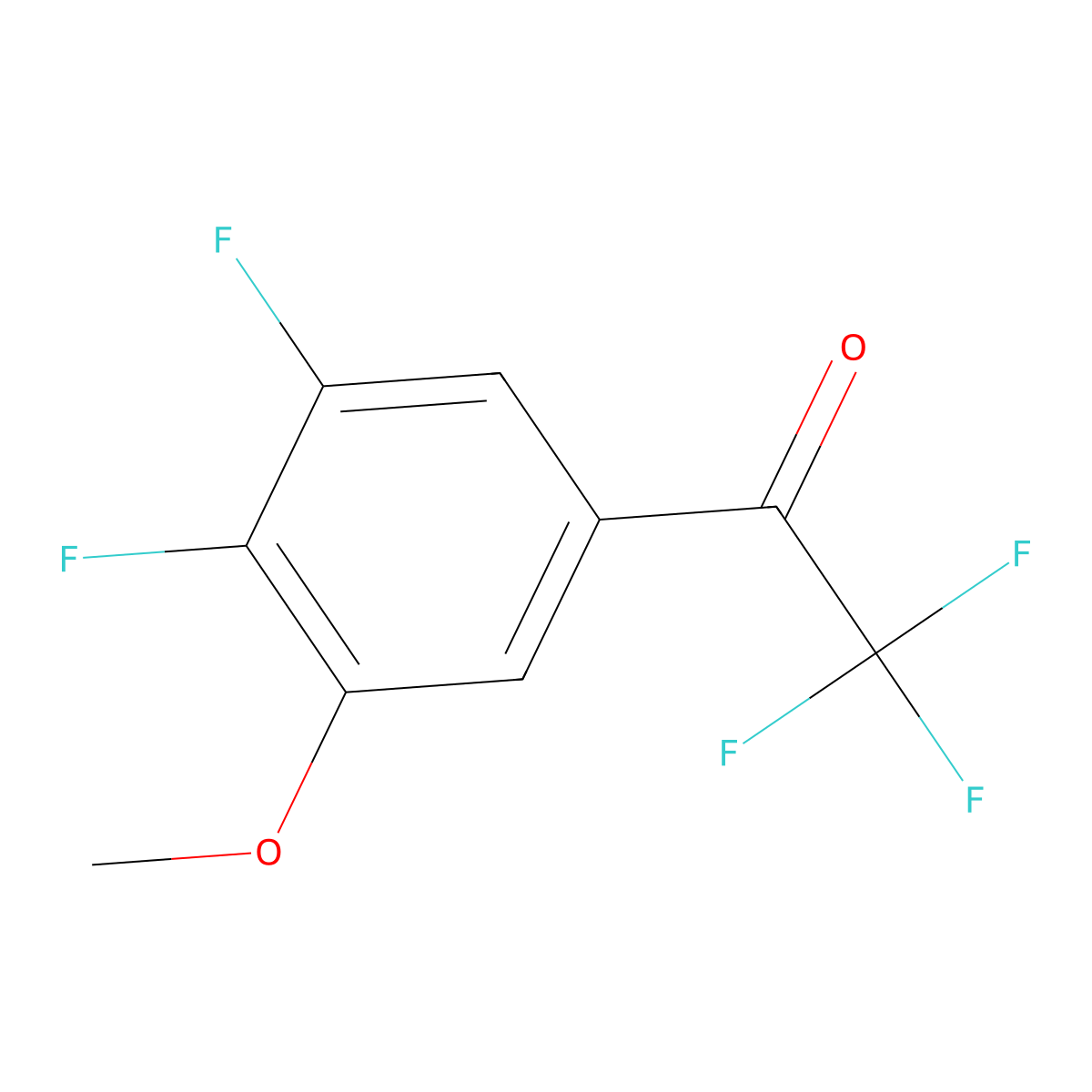 1-(3,4-Difluoro-5-methoxyphenyl)-2,2,2-trifluoroethanone molecular structure, CAS 1256468-29-7