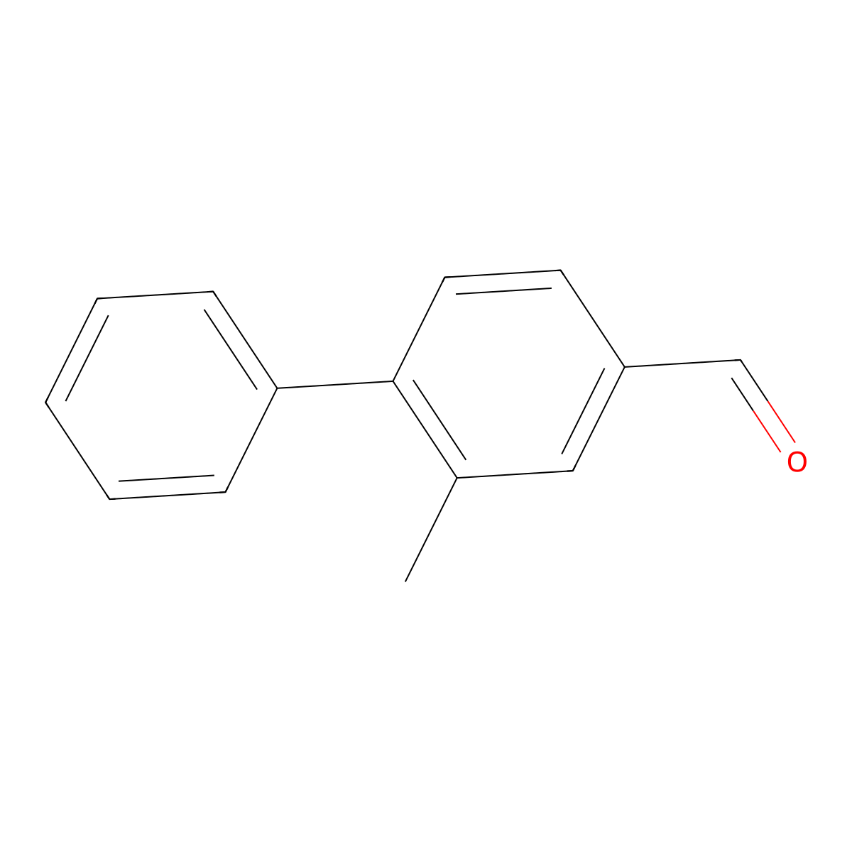 2-Methyl-biphenyl-4-carboxaldehyde molecular structure, CAS 1256468-34-4