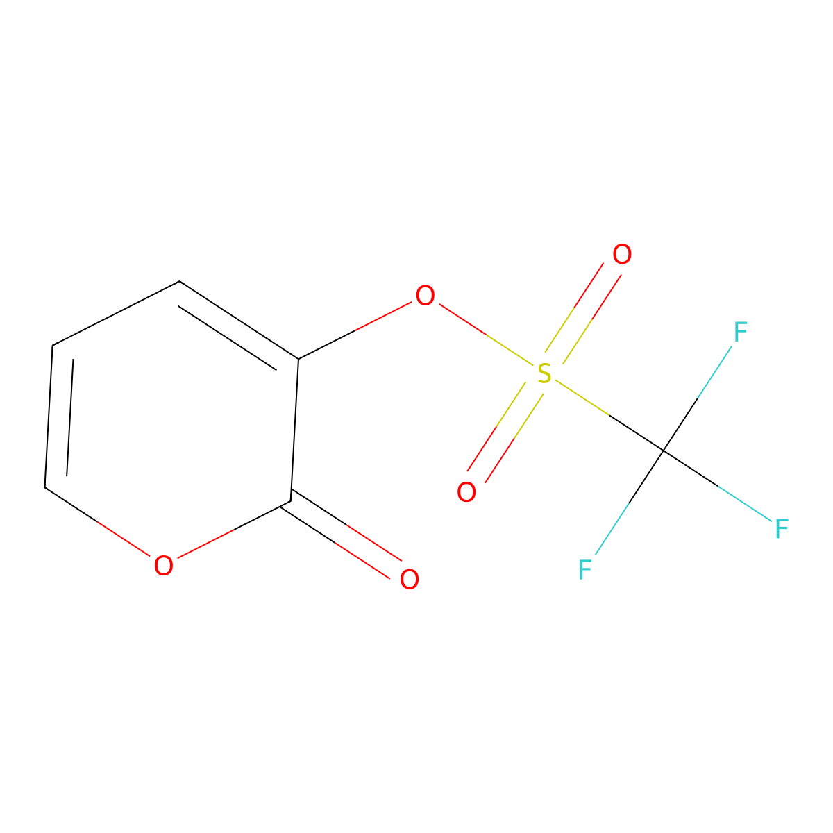 3-(Trifluoromethanesulfonyloxy)pyran-2-one molecular structure, CAS 1256469-25-6