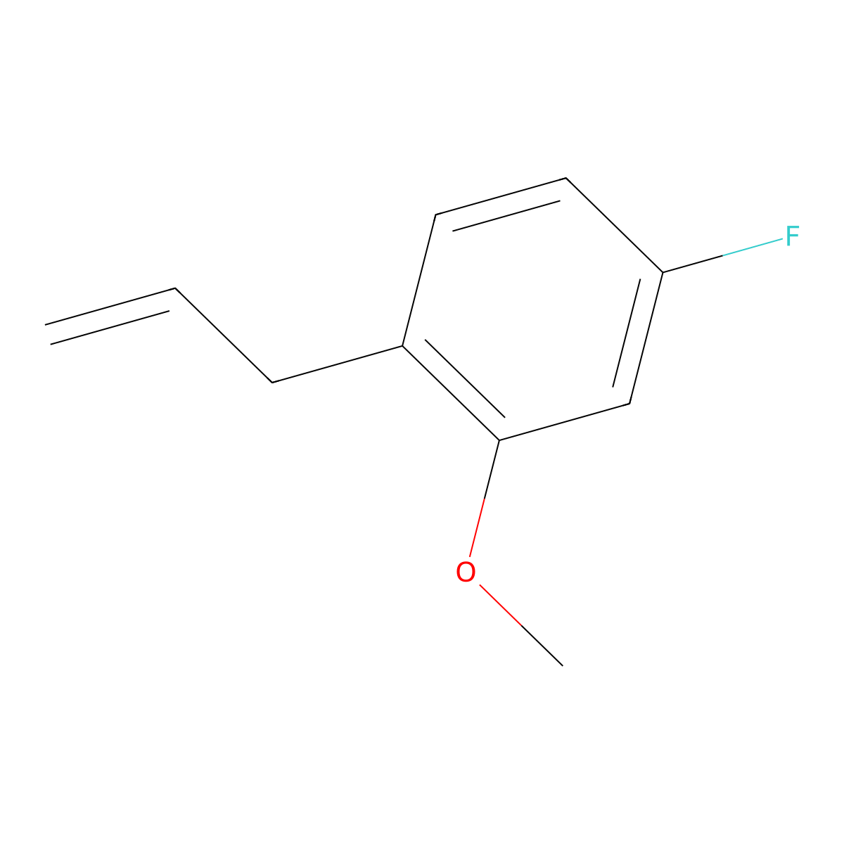 3-(4-Fluoro-2-methoxyphenyl)-1-propene molecular structure, CAS 1256469-47-2