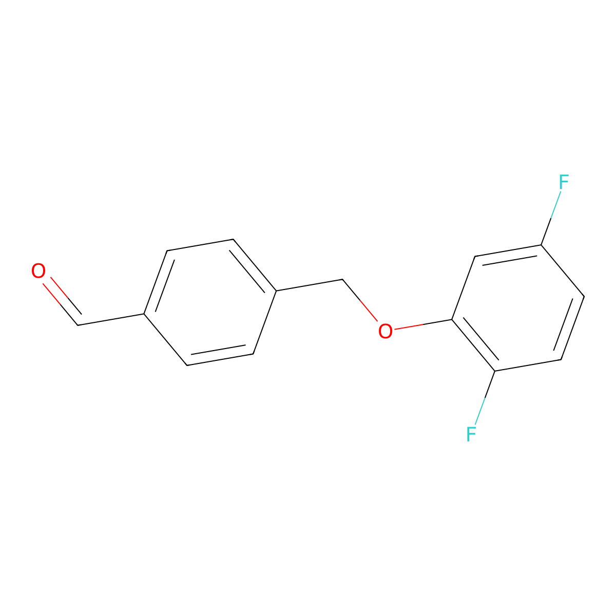 4-((2,5-Difluorophenoxy)methyl)benzaldehyde molecular structure, CAS 1256469-52-9
