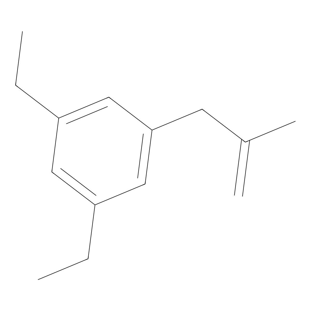 1,3-Diethyl-5-(2-methylprop-2-en-1-yl)benzene molecular structure, CAS 1256469-53-0