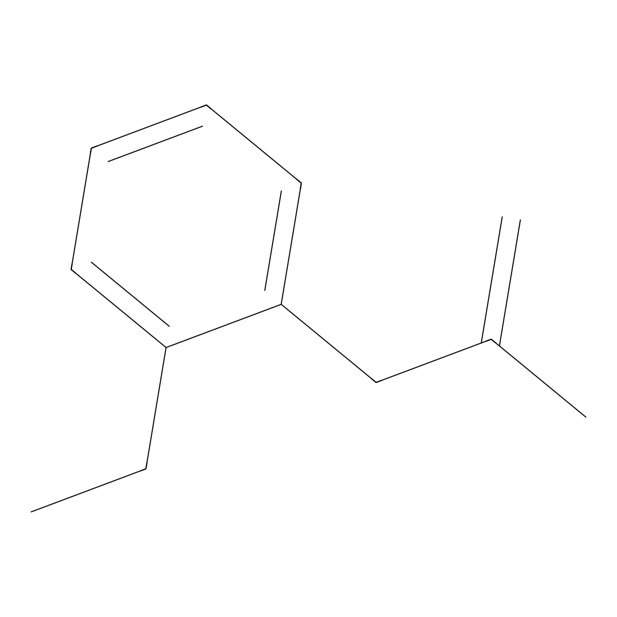 3-(2-Ethylphenyl)-2-methyl-1-propene molecular structure, CAS 1256469-72-3