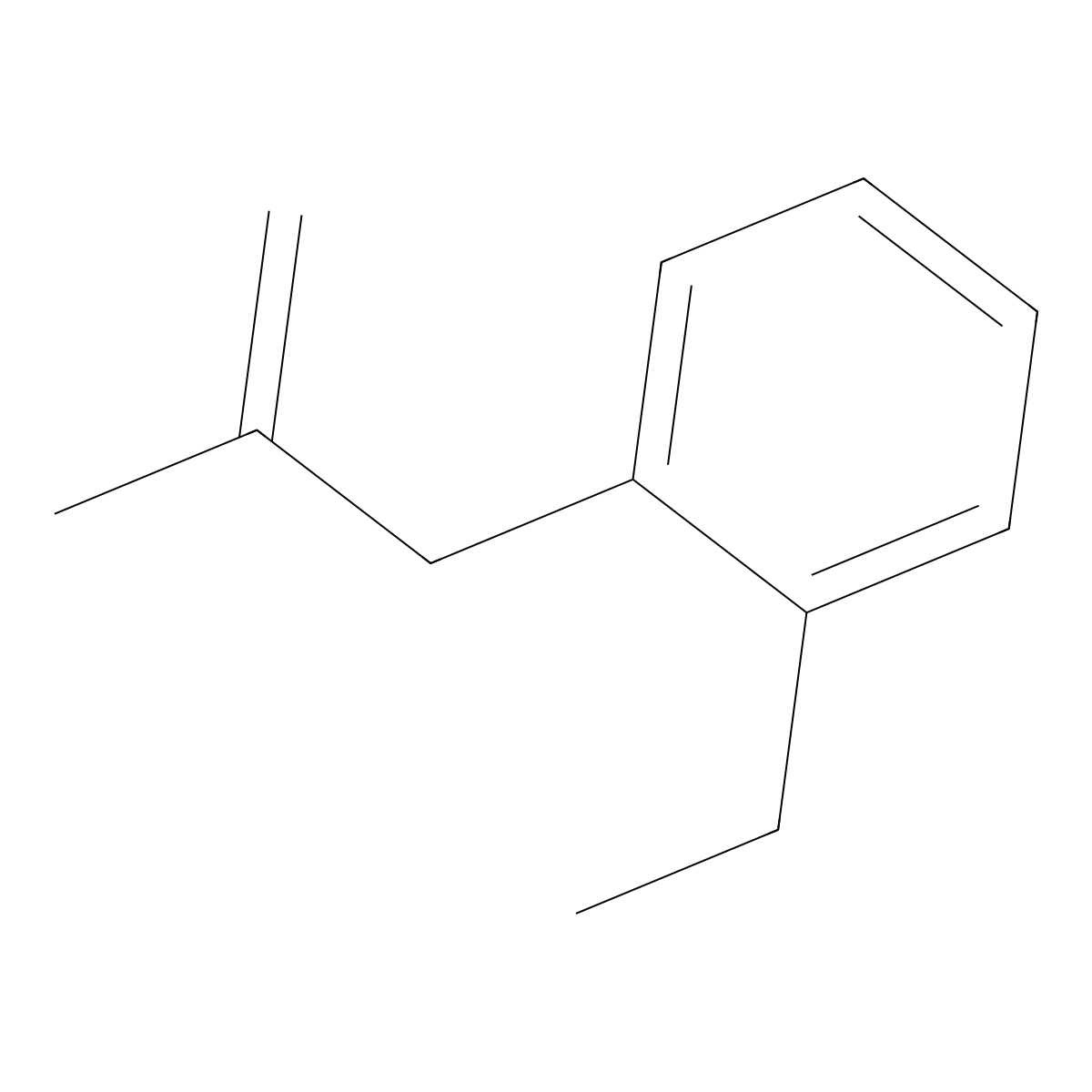 3-(2-Ethylphenyl)-2-methyl-1-propene molecular structure, CAS 1256469-72-3