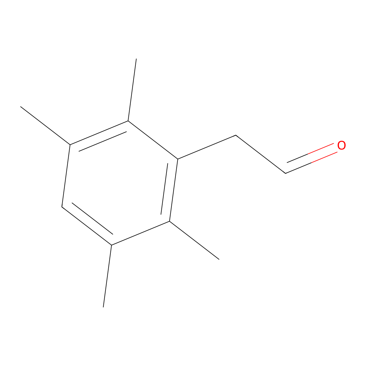 2-(2,3,5,6-Tetramethylphenyl)acetaldehyde molecular structure, CAS 1256469-80-3
