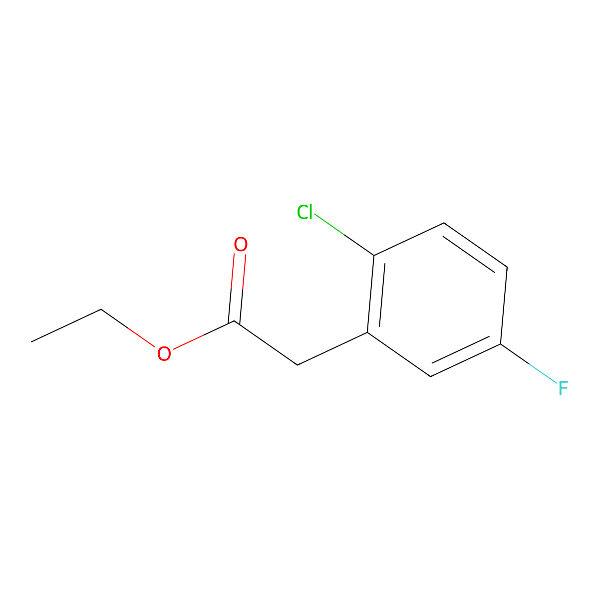 (2-Chloro-5-fluorophenyl)acetic acid ethyl ester molecular structure, CAS 1256469-87-0