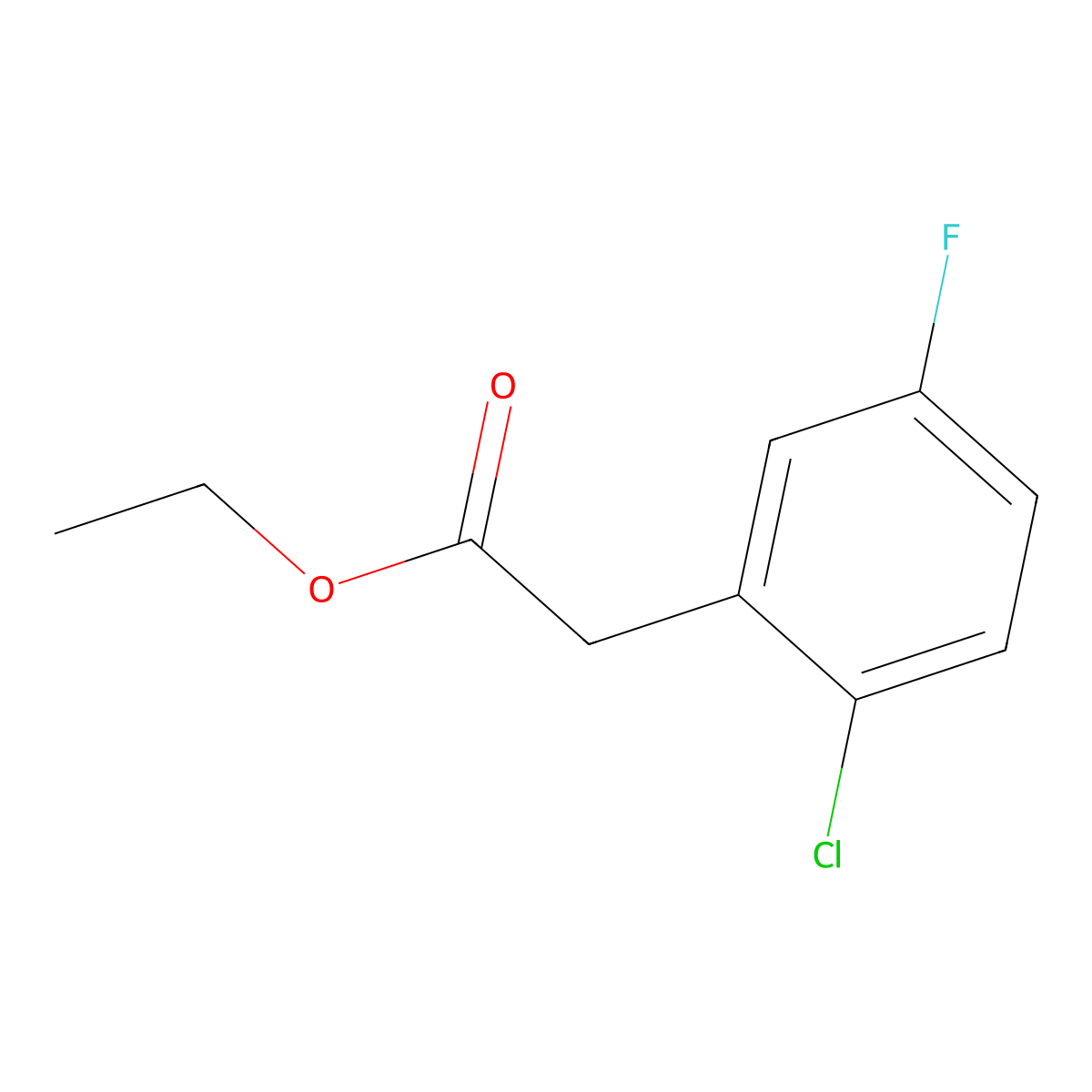 (2-Chloro-5-fluorophenyl)acetic acid ethyl ester molecular structure, CAS 1256469-87-0