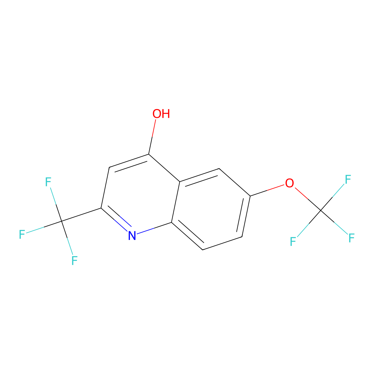 6-(Trifluoromethoxy)-2-(trifluoromethyl)quinolin-4(1H)-one molecular structure, CAS 125647-79-2