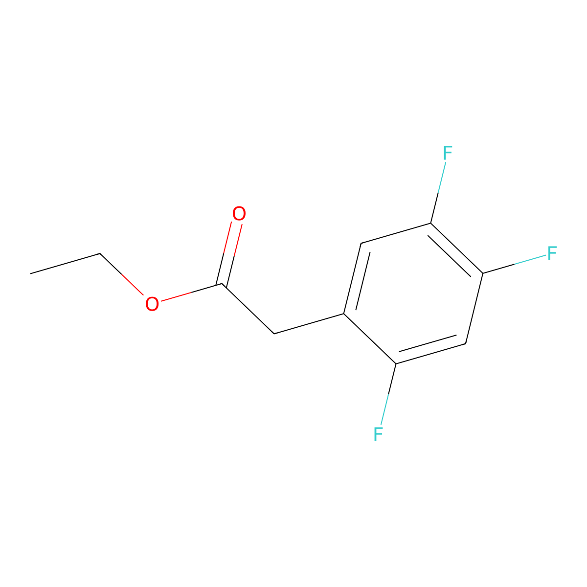 Ethyl 2-(2,4,5-trifluorophenyl)acetate molecular structure, CAS 1256470-41-3