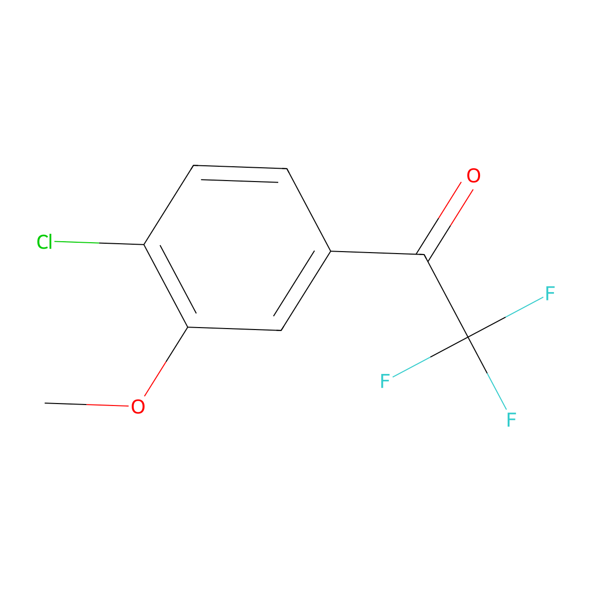 1-(4-Chloro-3-methoxyphenyl)-2,2,2-trifluoroethanone molecular structure, CAS 1256470-62-8