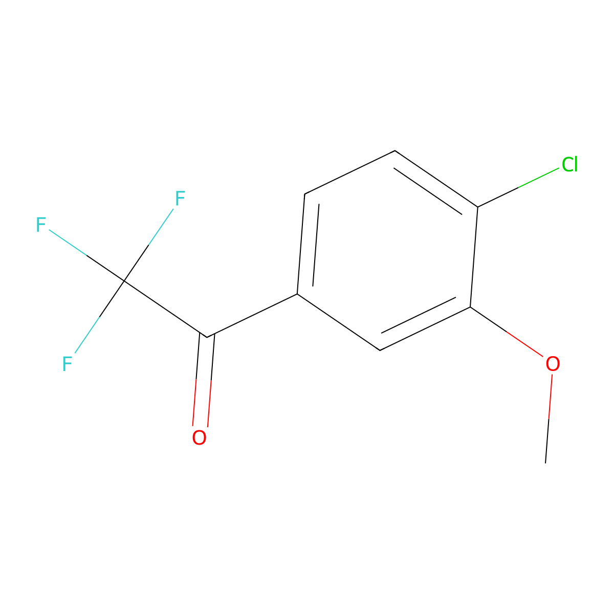 1-(4-Chloro-3-methoxyphenyl)-2,2,2-trifluoroethanone molecular structure, CAS 1256470-62-8