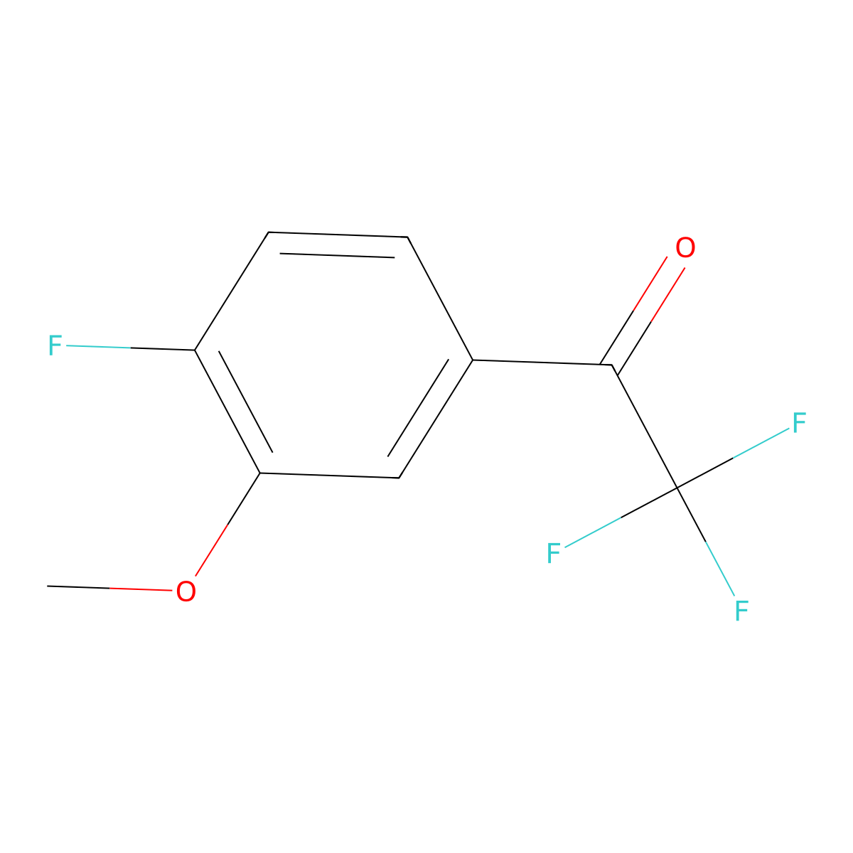2,2,2-Trifluoro-1-(4-fluoro-3-methoxyphenyl)ethanone molecular structure, CAS 1256471-37-0