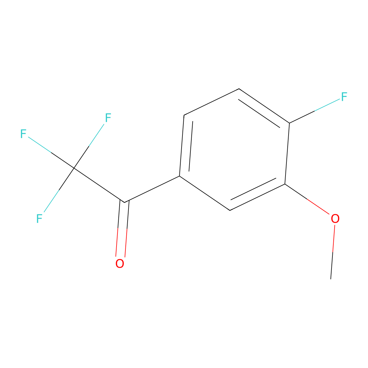 2,2,2-Trifluoro-1-(4-fluoro-3-methoxyphenyl)ethanone molecular structure, CAS 1256471-37-0