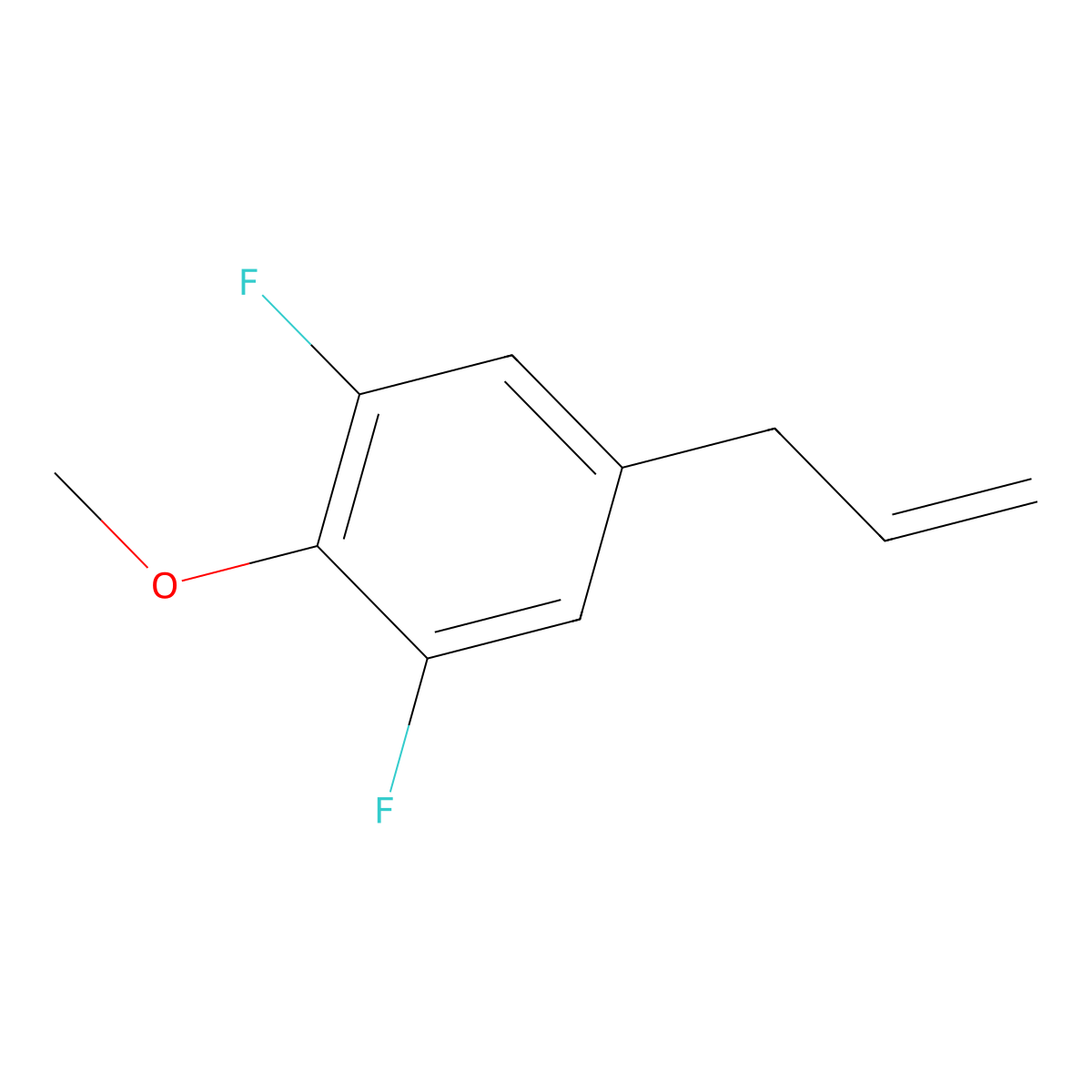 5-Allyl-1,3-difluoro-2-methoxybenzene molecular structure, CAS 1256471-77-8
