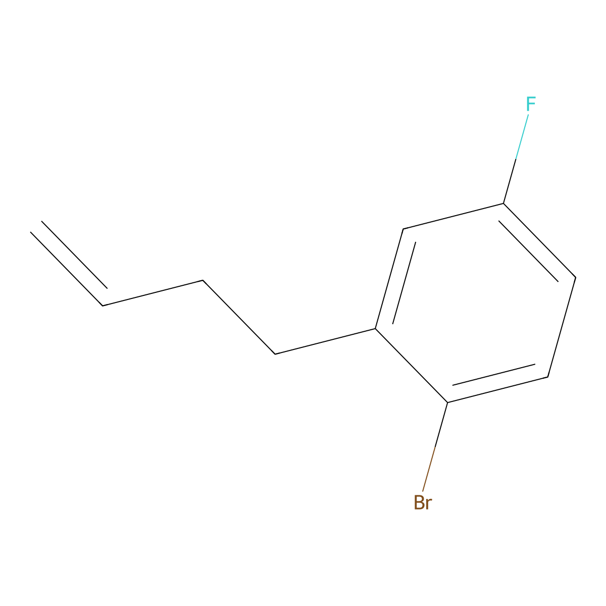 4-(2-Bromo-5-fluorophenyl)-1-butene molecular structure, CAS 1256476-38-6