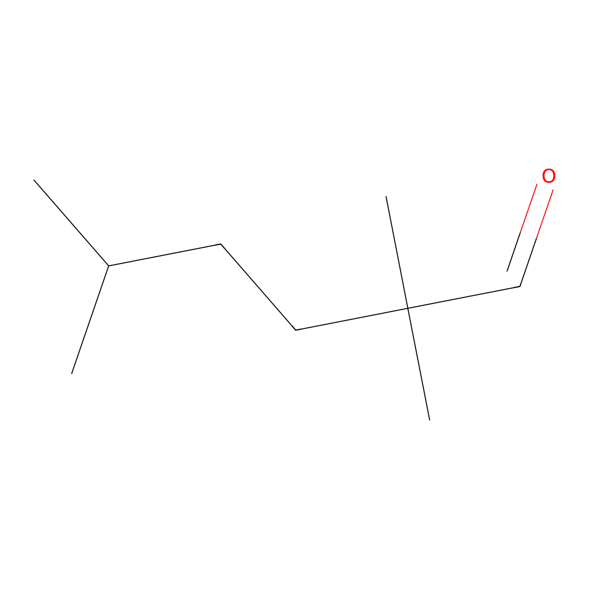 2,2,5-Trimethylhexanal molecular structure, CAS 1256477-09-4