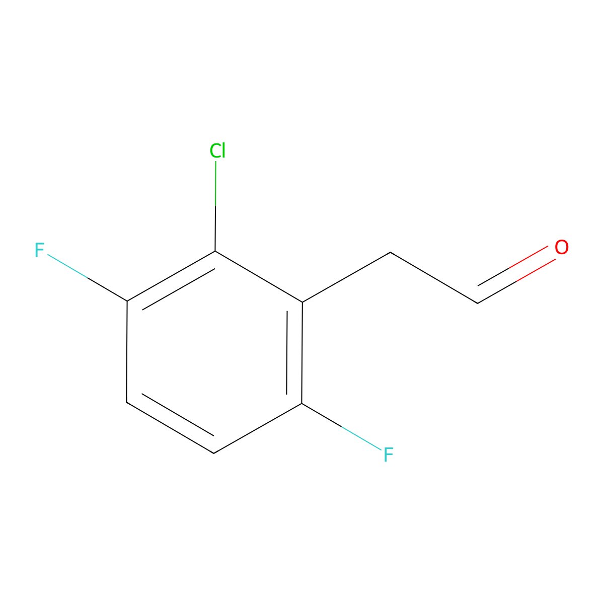 2-(2-Chloro-3,6-difluorophenyl)acetaldehyde molecular structure, CAS 1256477-62-9