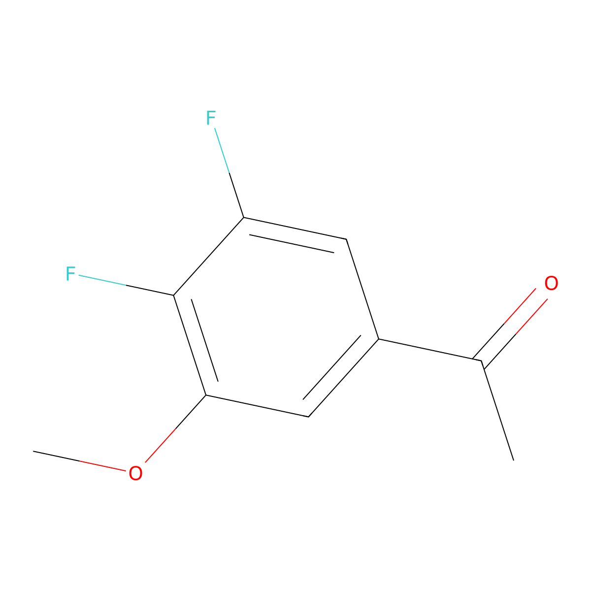 1-(3,4-Difluoro-5-methoxyphenyl)ethanone molecular structure, CAS 1256477-63-0