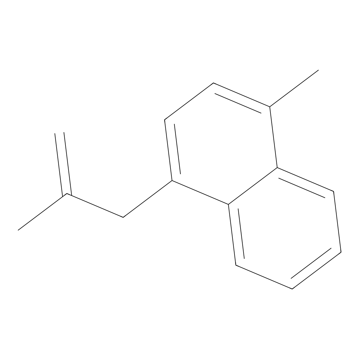 1-Methyl-4-(2-methylprop-2-en-1-yl)naphthalene molecular structure, CAS 1256477-67-4