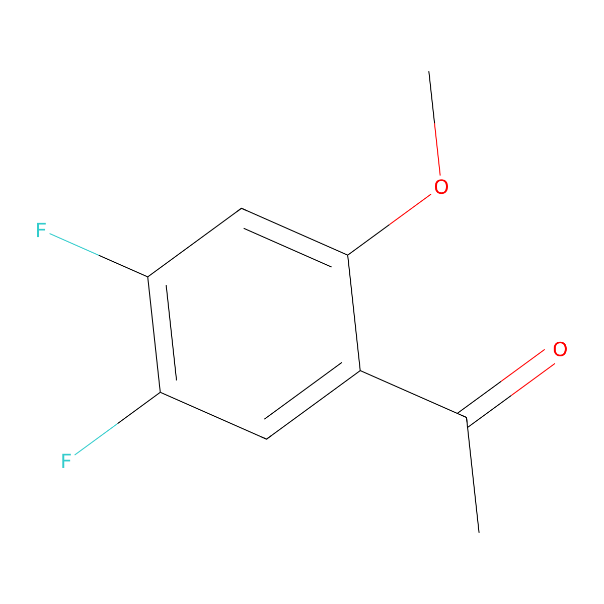 1-(4,5-Difluoro-2-methoxyphenyl)ethanone molecular structure, CAS 1256477-94-7
