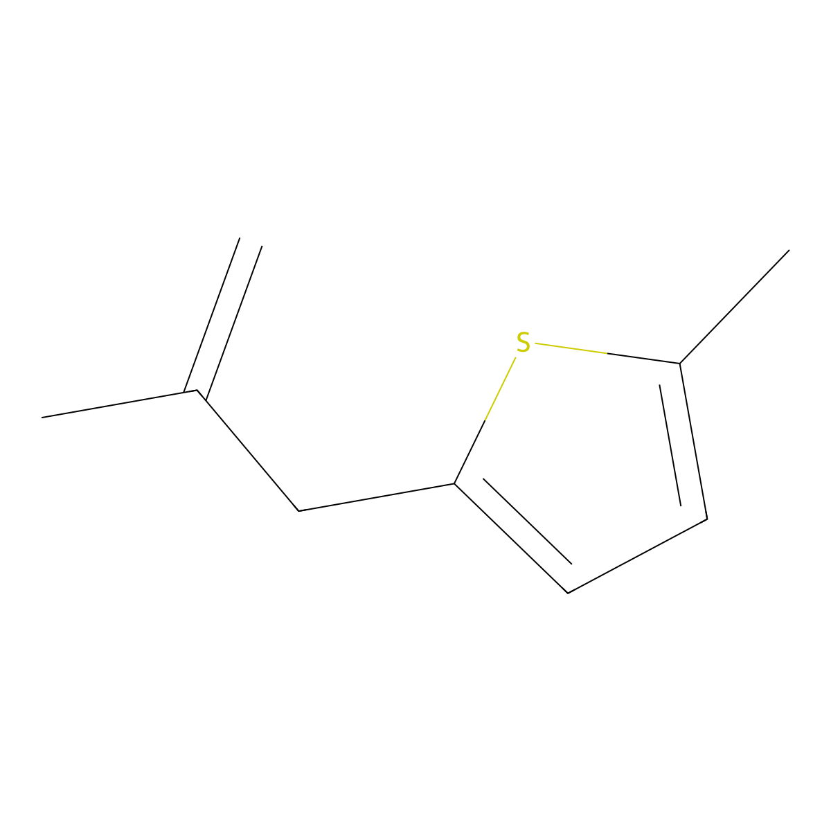 3-(5-Methyl-2-thienyl)-2-methyl-1-propene molecular structure, CAS 1256478-32-6