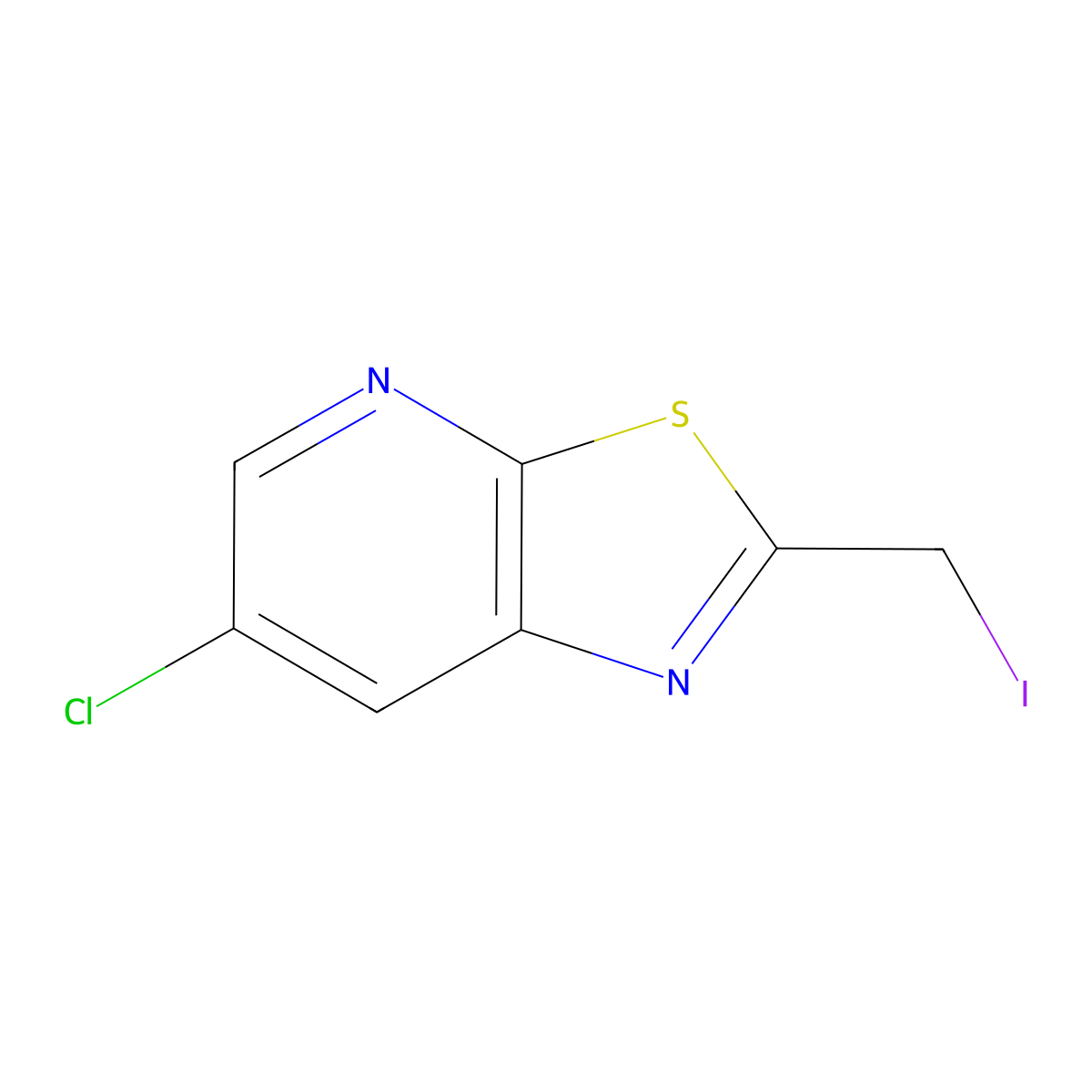 6-Chloro-2-(iodomethyl)thiazolo[5,4-b]pyridine molecular structure, CAS 1256478-42-8