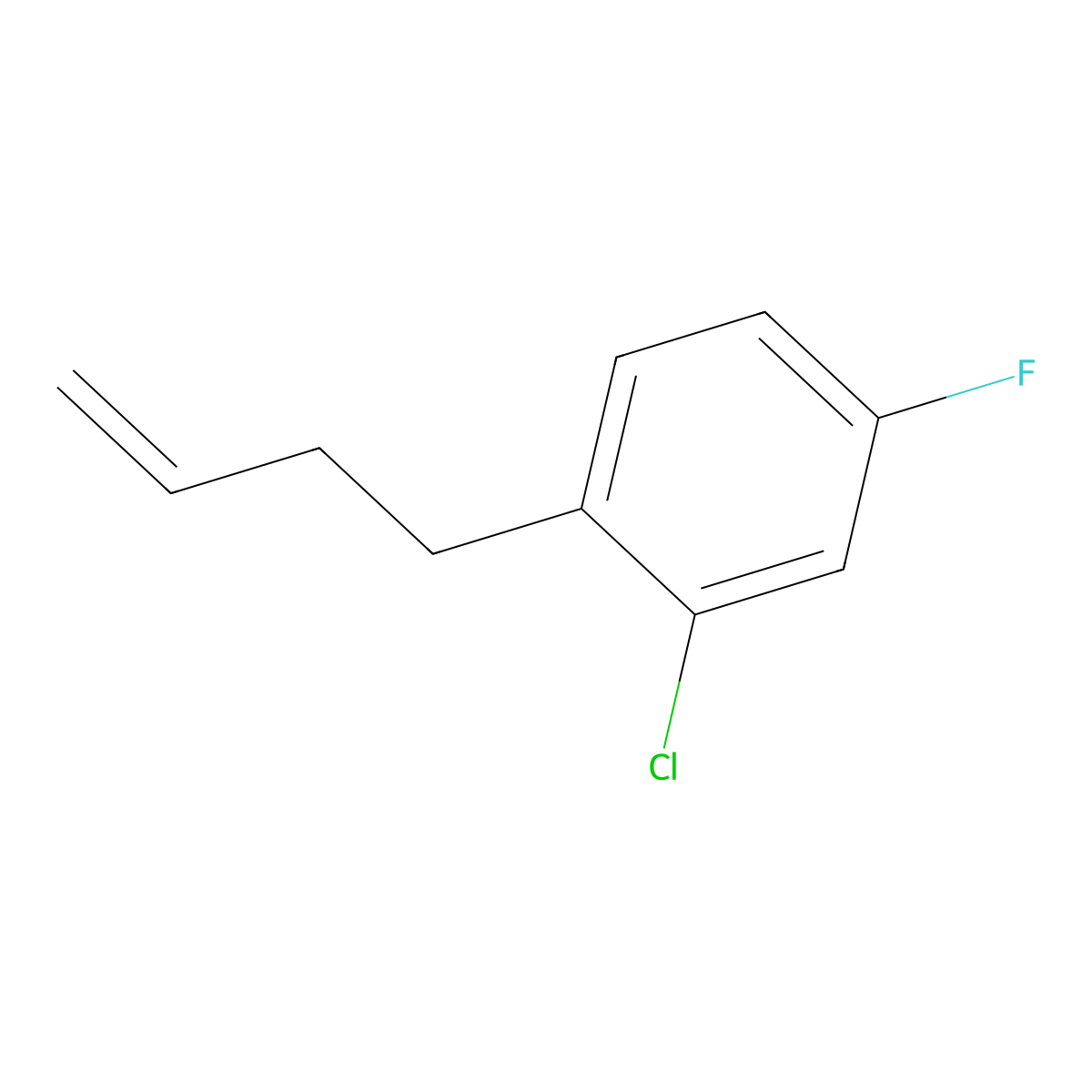 4-(2-Chloro-4-fluorophenyl)-1-butene molecular structure, CAS 1256478-62-2