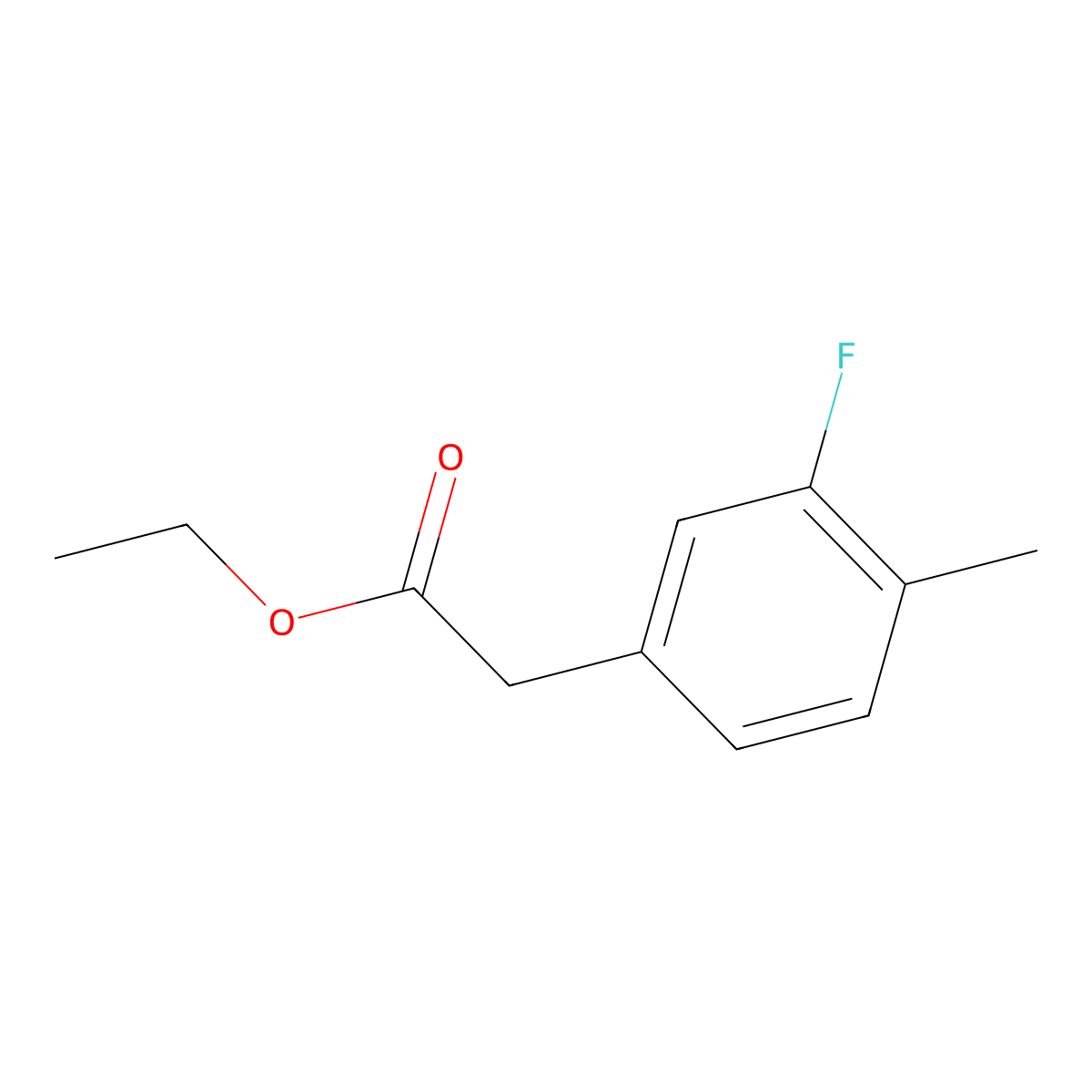 (3-Fluoro-4-methylphenyl)acetic acid ethyl ester molecular structure, CAS 1256479-06-7