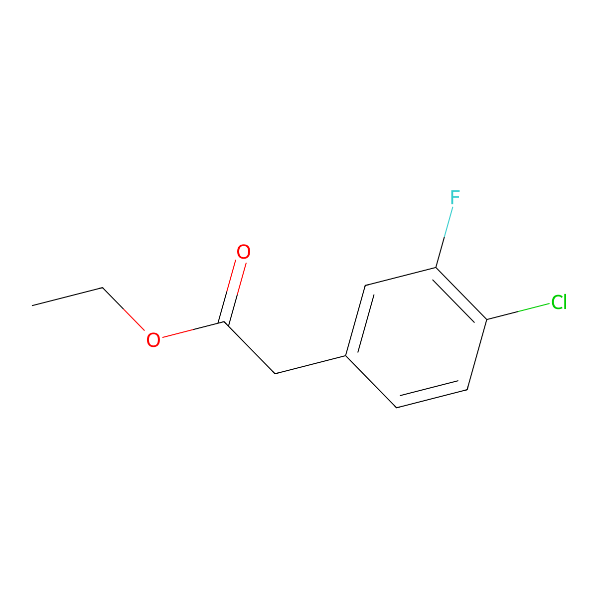 (4-Chloro-3-fluorophenyl)acetic acid ethyl ester molecular structure, CAS 1256479-12-5