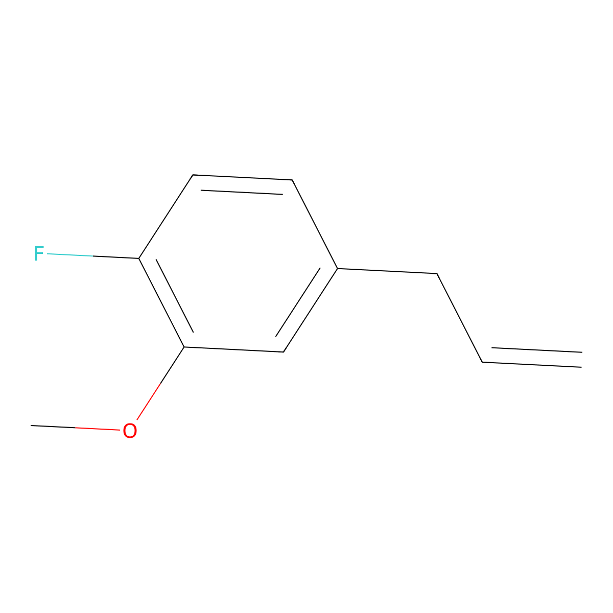 4-Allyl-1-fluoro-2-methoxybenzene molecular structure, CAS 1256479-13-6