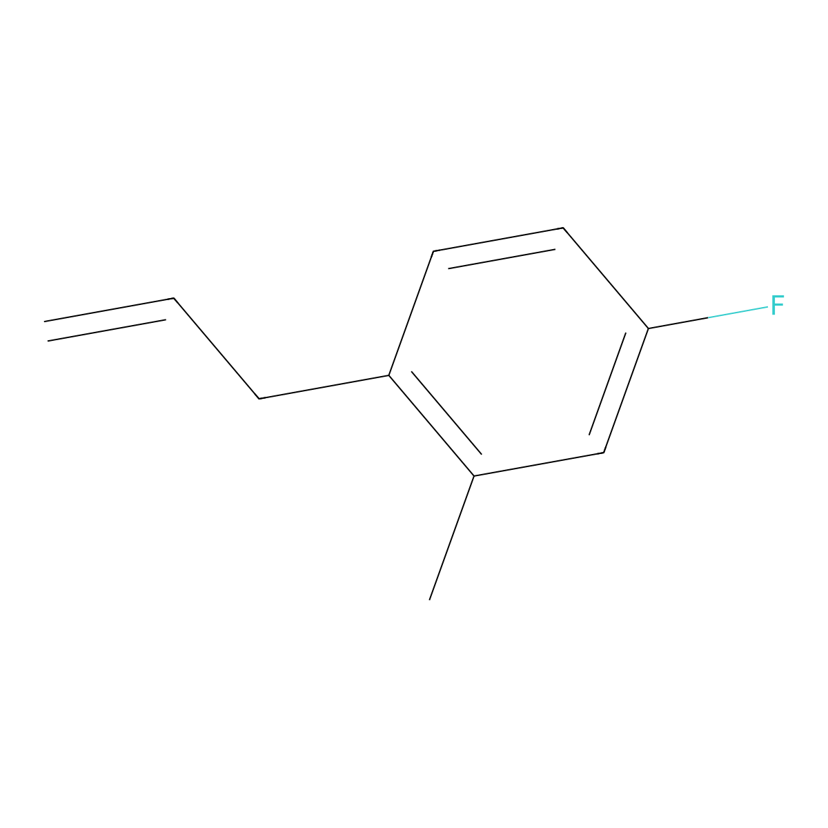 3-(4-Fluoro-2-methylphenyl)-1-propene molecular structure, CAS 1256479-27-2