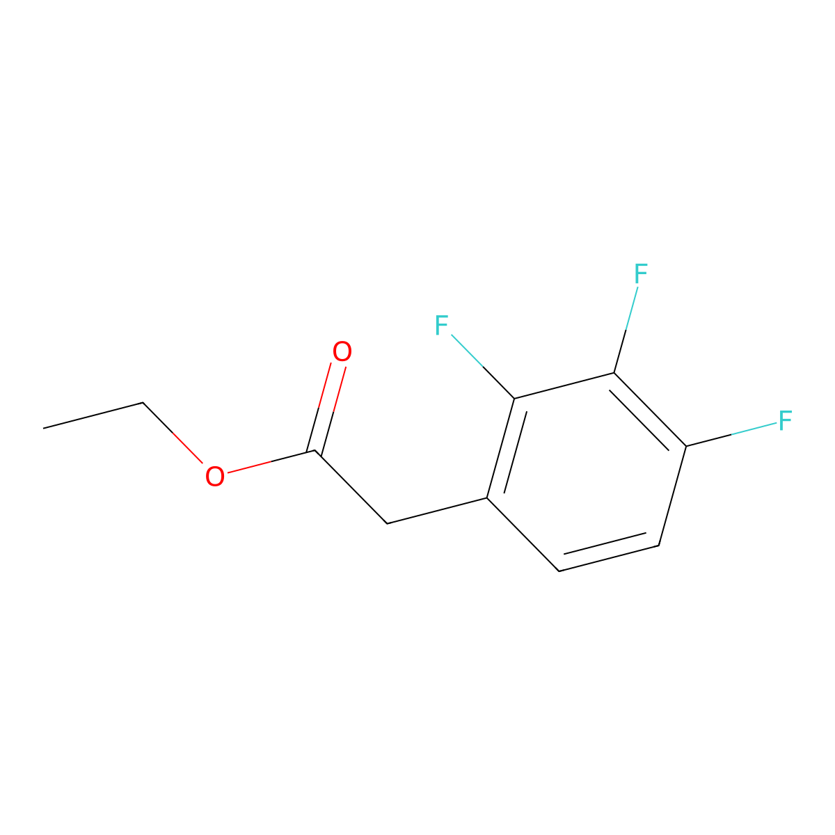 (2,3,4-Trifluorophenyl)acetic acid ethyl ester molecular structure, CAS 1256479-43-2