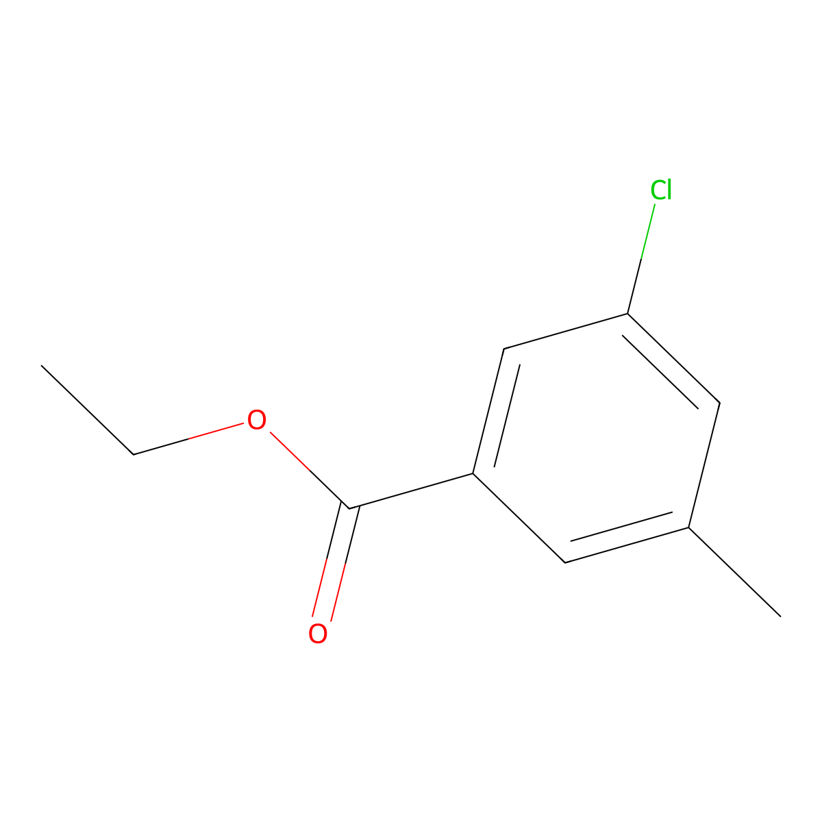 Ethyl 3-chloro-5-methylbenzoate molecular structure, CAS 1256479-64-7