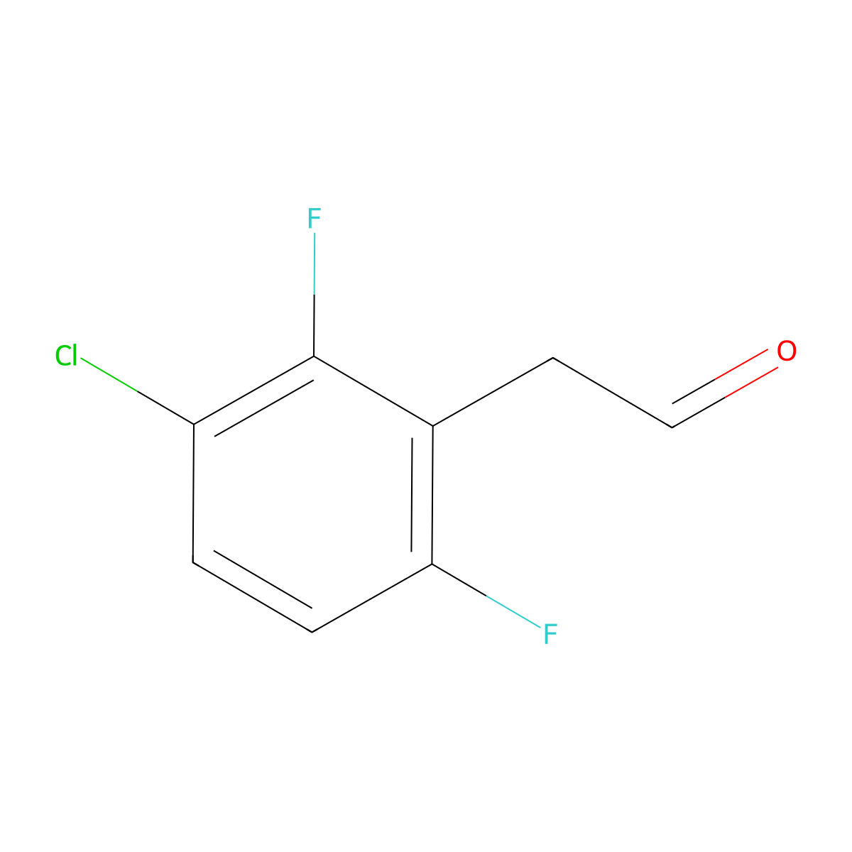 2-(3-Chloro-2,6-difluorophenyl)acetaldehyde molecular structure, CAS 1256479-70-5