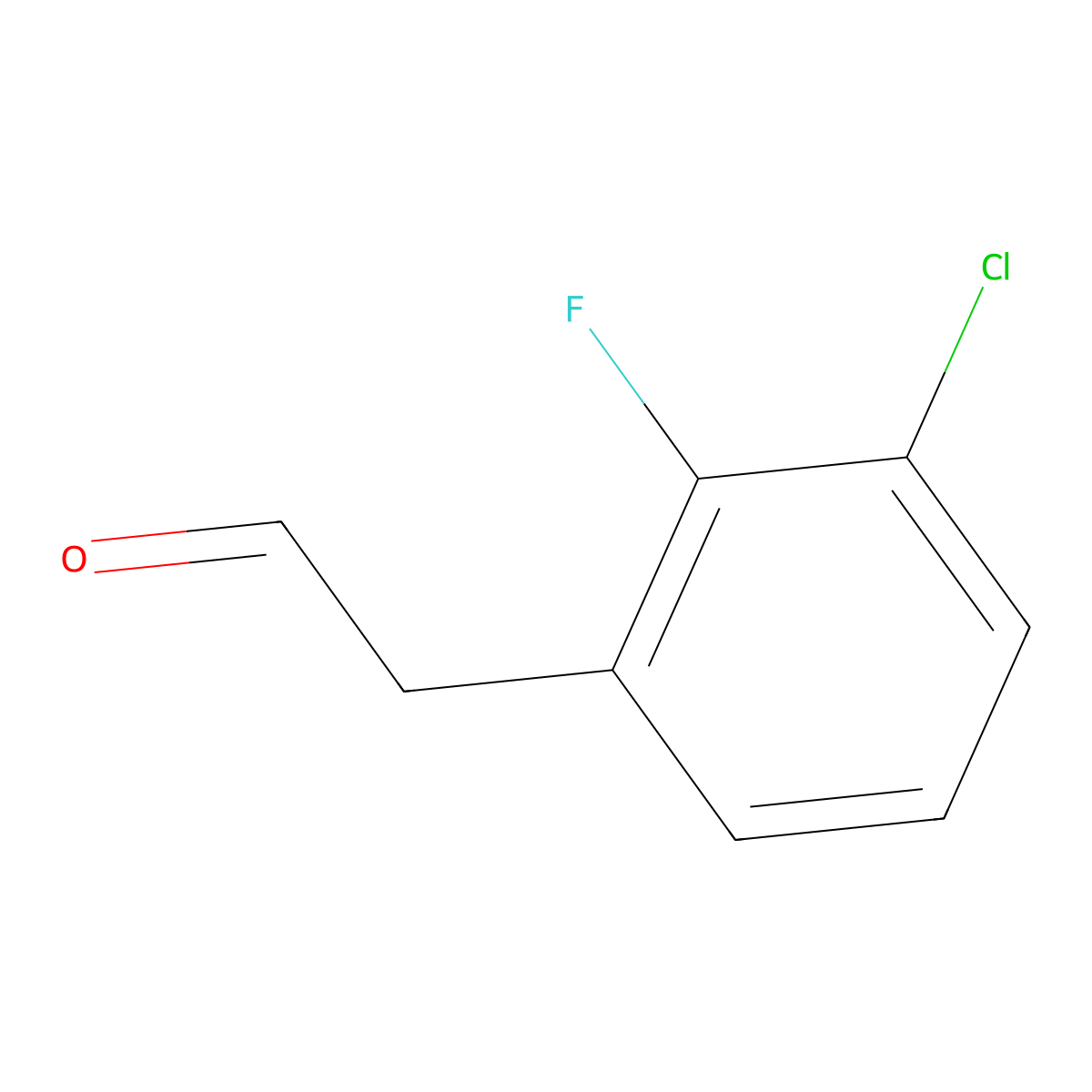 2-(3-Chloro-2-fluorophenyl)acetaldehyde molecular structure, CAS 1256479-71-6