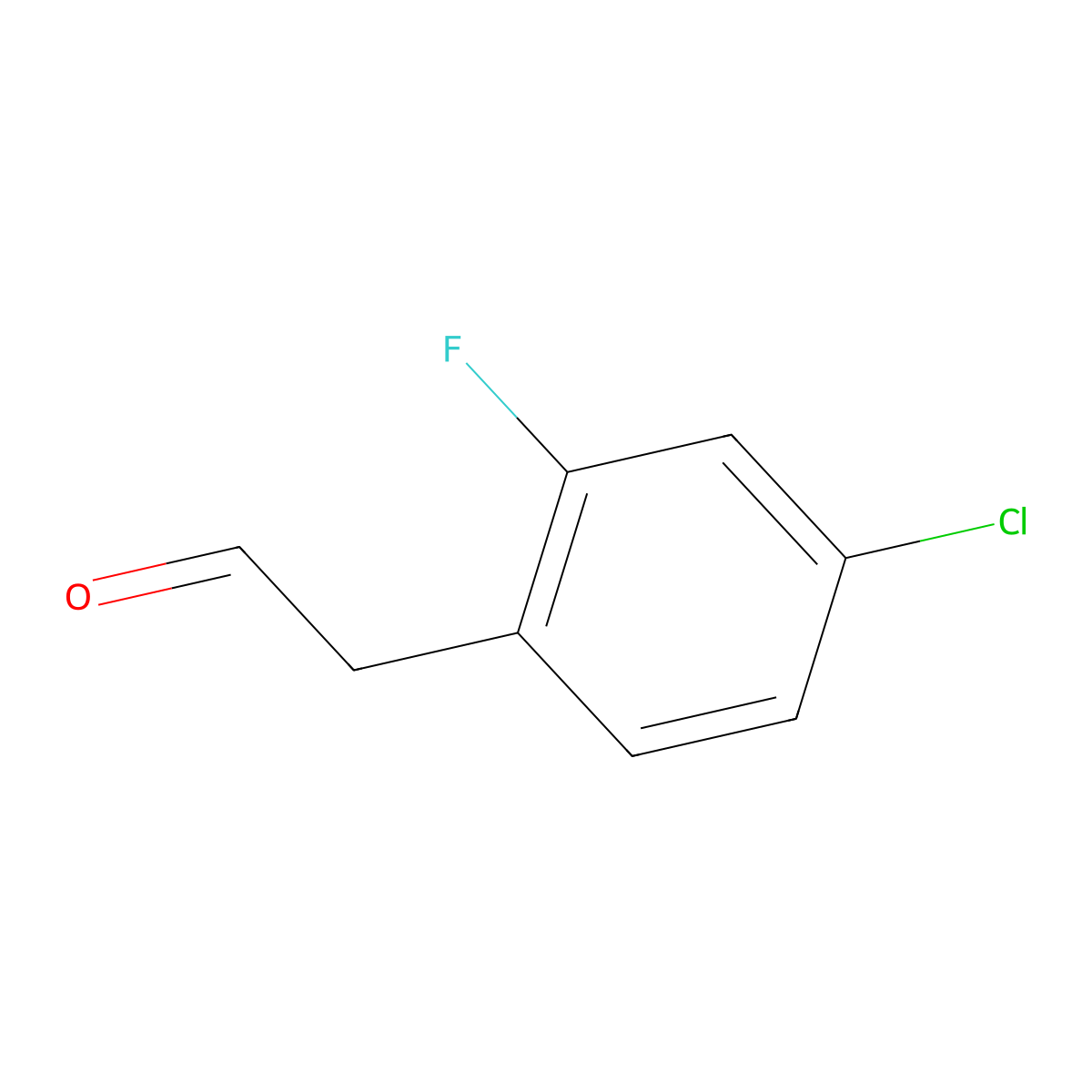 2-(4-Chloro-2-fluorophenyl)acetaldehyde molecular structure, CAS 1256479-75-0