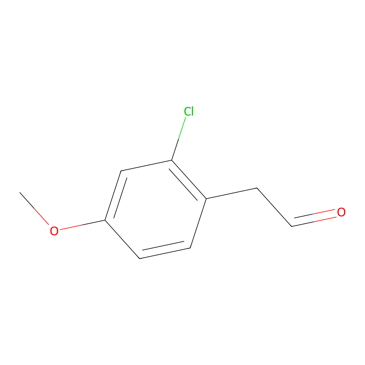 2-(2-Chloro-4-methoxyphenyl)acetaldehyde molecular structure, CAS 1256479-76-1