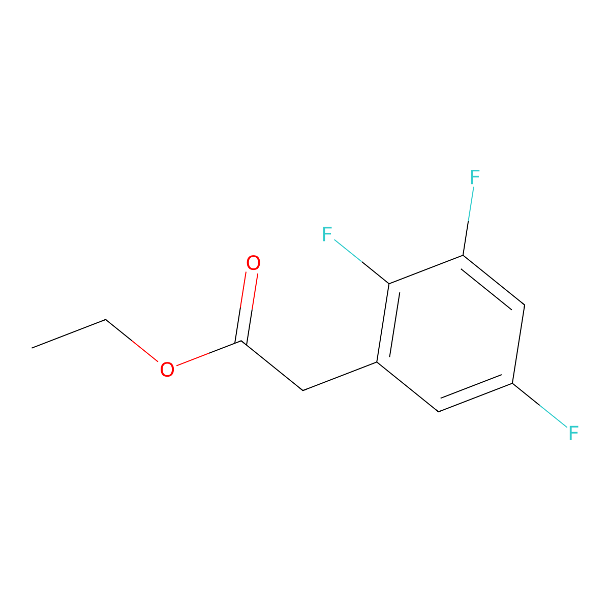 Benzoic acid, 2,3,5-trifluoro-, ethyl ester molecular structure, CAS 1256479-84-1