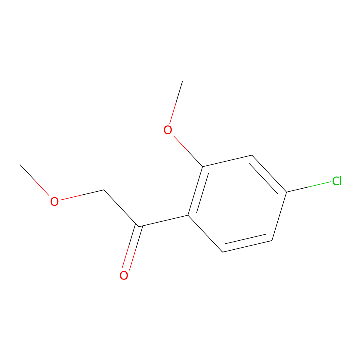 1-(4-Chloro-2-methoxyphenyl)-2-methoxyethanone molecular structure, CAS 1256479-91-0