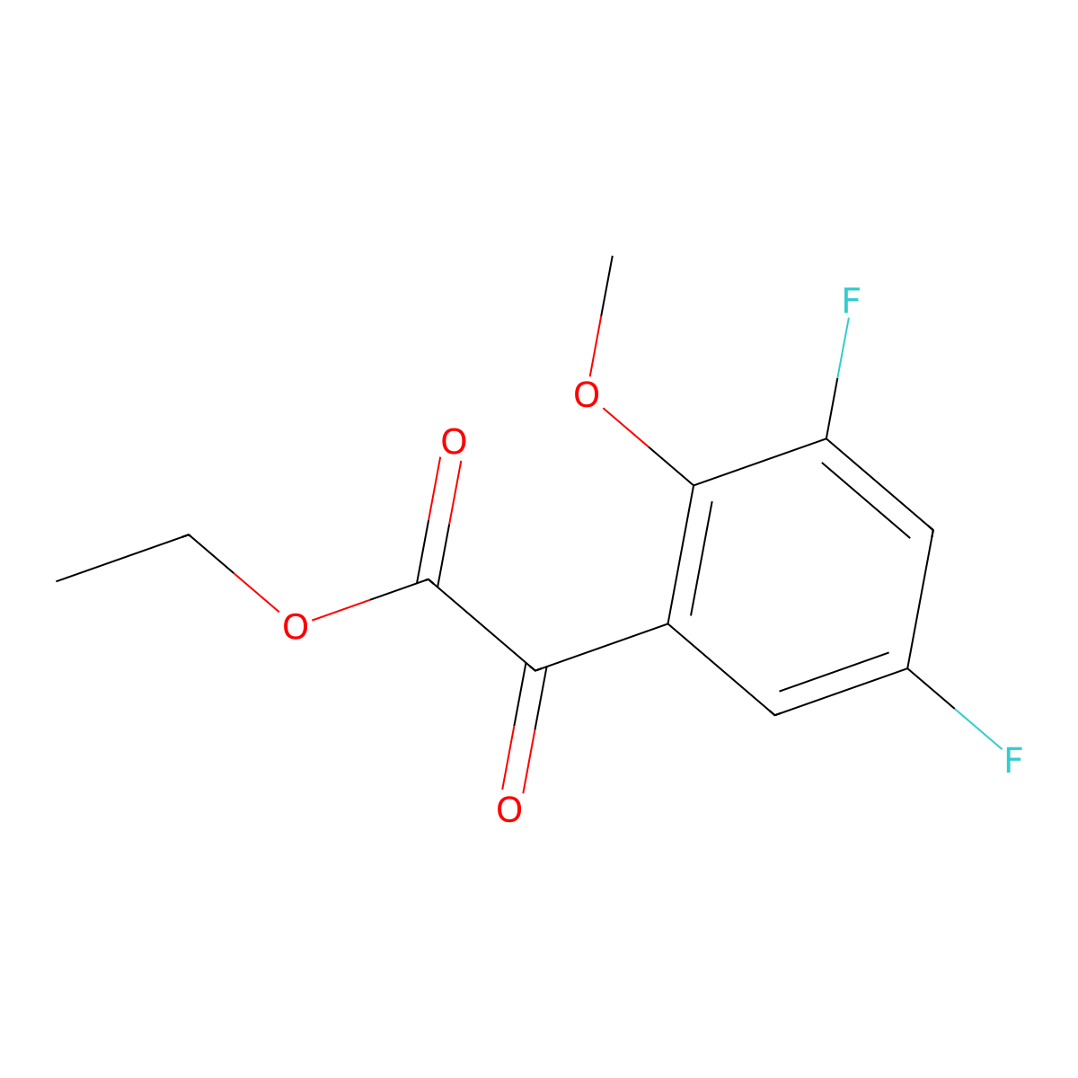 (3,5-Difluoro-2-methoxyphenyl)oxo-acetic acid ethyl ester molecular structure, CAS 1256480-13-3