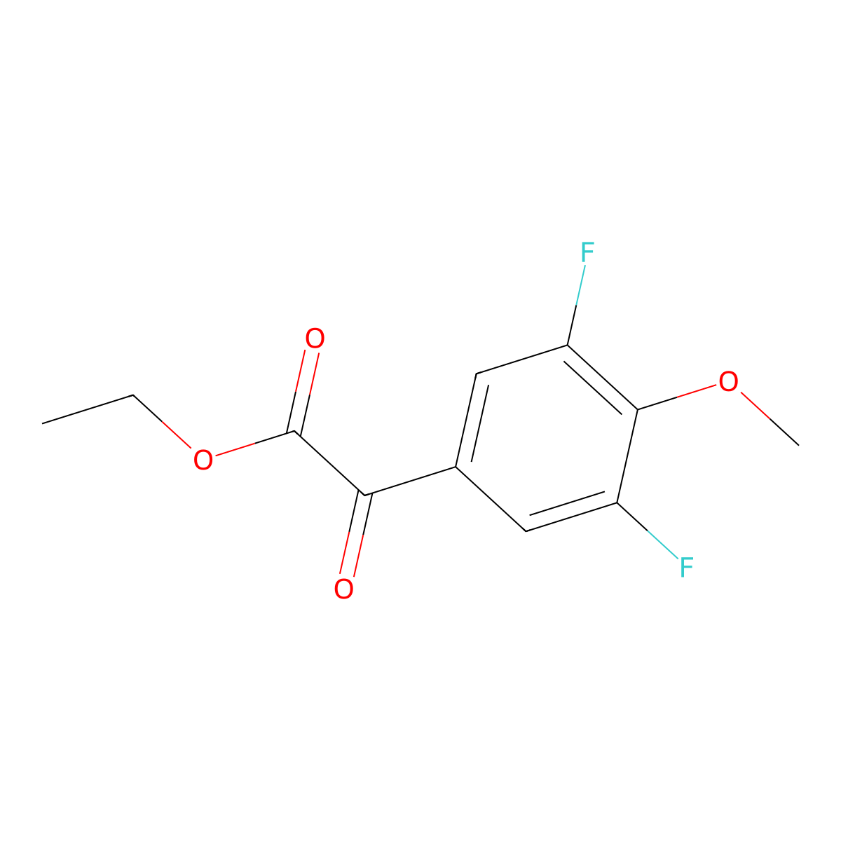 (3,5-Difluoro-4-methoxyphenyl)oxo-acetic acid ethyl ester molecular structure, CAS 1256480-86-0