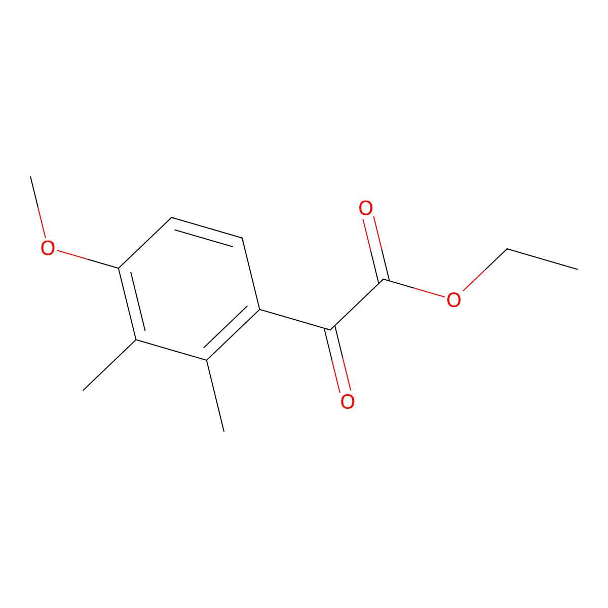 (4-Methoxy-2,3-dimethylphenyl)oxo-acetic acid ethyl ester molecular structure, CAS 1256480-94-0