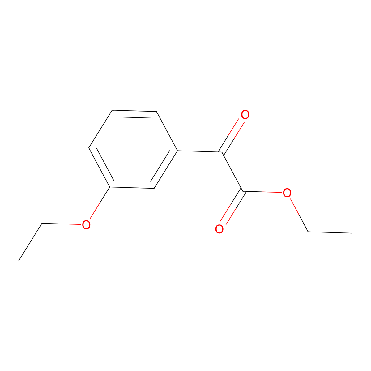 Ethyl 3-ethoxybenzoylformate molecular structure, CAS 1256480-97-3